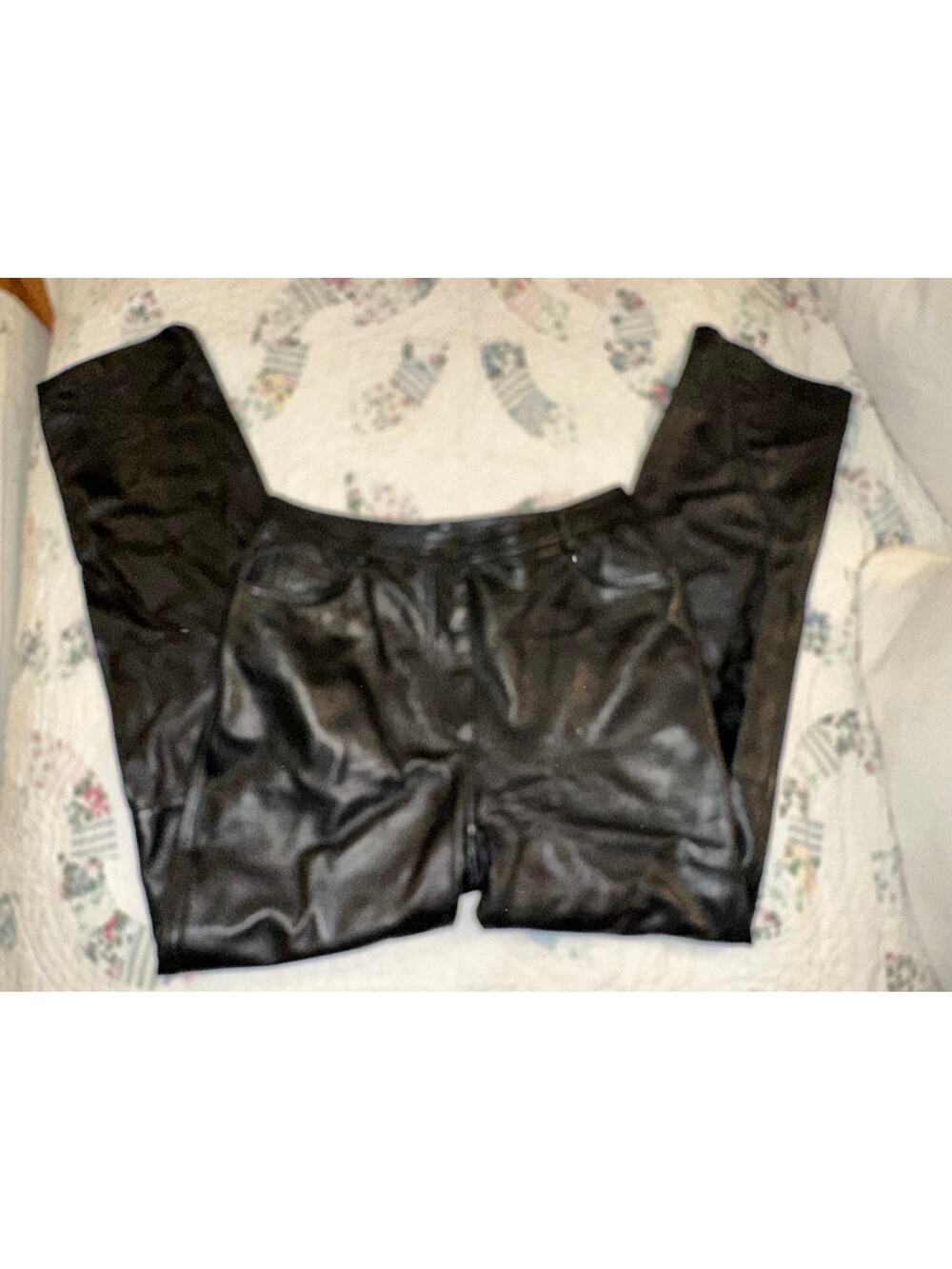 VINTAGE 90's EMANUEL UNGARO LIBERTE BLACK LEATHER PANTS 6